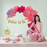 SPECIALYOU.IN 45pcs Bride to be decoration set combo with Pink balloons, Ring foil balloons, Bride to be sash & Gold bride to be paper banner for bachelorette party decorations, bride to be decoration.