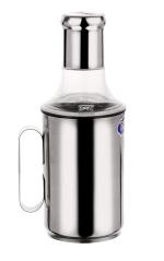 Maru Silver Stainless Steel Oil Dispenser With Handle