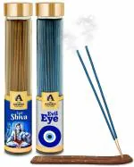 The Aroma Factory Incense Sticks Lord Shiva & Evil Eye Nazar Kavach Agarbatti 2 x 100g Bottle