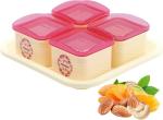 Trueware Pink Plastic Daffodil Airtight Storage Container With Tray, 500 Ml