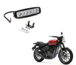 KOZDIKO 6 LED Rectangular Fog Light Bar Spot Beam White Light For Royal Enfield Hunter 350