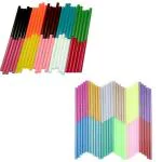 SCENTY HOTGLUEGUN 11MM 10 Fluorescent Colored and 10 Glitter Glue Sticks Hot melt Glue Sticks for Art and Craft Work (Works with 40W and Above Guns)