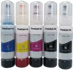 GPN PRINT Compatible PrInters Epson L3150 L3110 L5190 L1110 L4150 L6170 L4160 L61 Black and Tri Color Combo Ink Bottle (Pack of 5)