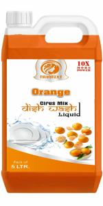 TRAYTEXT Dishwash with Orange for oil & washes off Kitchen Cleaner Dish Cleaning Gel 5L