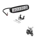 KOZDIKO 6 LED Rectangular Fog Light Bar Spot Beam White Light For Honda Activa 3G