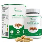 Herbal Max Safed Musli Root Capsules Natural Boost Immunity, Energy, Improves Strength - 60 Caps