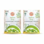 Organic Roots Spinach Soup, Palak Instant Soup Packets, Pack of 2 (15G Each, 165Ml)