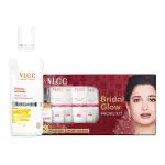 VLCC Honey Moisturiser - 100 ml & Bridal Glow Facial Kit - 50 g - Combo