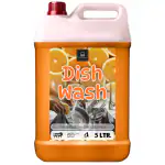 BLISS & BLUSH Dishwash Liquid 5 Liter Orange active Salt with Orange Fragrance Grease Cleaner For All Utensils