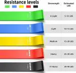 MAAHIL Resistance Loop Bands/Therabands for Workout, Exercise, Gym, Exercise, Fitness, Crossfit, Stretching, Yoga, Physiotherapy, 12 inch, Set of 5(Material: Natural Rubber)