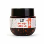 The Khao Project Bhut Jolokia Crunchy Chilli Oil | Made with Crunchy Garlic, Crisp Shallots, Red Chillies and Bhut Jolokia Pepper | Best with Pizza, Pasta and Momos - Spicy (170 gms)
