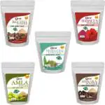 OEHB Powder Amla Reetha Shikakai Bhringraj And Hibiscus Hair Shine For Men And Women 50 G Each (Pack of 5)