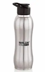 NIRLON Aqua Flip Single Wall Stainless Steel Water Bottle 750ml, Fridge Water Bottle/Sipper Water Bottles for Fridge, School,Gym,Home,Office,Boys, Girls, Kids, Leak Proof(Silver Colour|Set of 1)