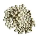 Q1 Beads 100 Pcs 16x17 mm Natural Plain Oval Wooden Beads with Big Hole Ball for Jewelry Making & DIY Craft Findings and Multipurpose(16x17 mm10mm Hole White Color)