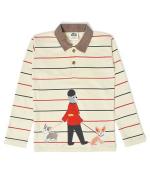 Mi Arcus Striper Printed Full Sleeve Polo T-Shirt For Baby Boy Kids Infants Toddlers