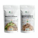 Bliss of Earth Certified Organic Triphala Powder & Organic Ashwagandha Roots whole(Pack of 2X200 gm)