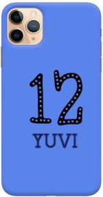 CustomEra iPhone 11 Pro Max Multicolour Yuvi Logo Design Polycarbonate Hard Case Back Cover