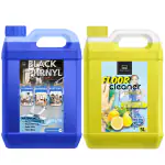 Bliss&Blush Black Phenyl 5 Liter Blue & Floor Cleaner 5 Liter Yellow , 10 liter combo| Personal Hygiene (Yellow Blossom, 10L)