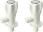 COSVIT PVC Polo Plastic Angle Valve Cock For Bathroom (Pack of 2) Angle Cock Faucet (Wall Mount Installation Type)