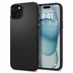 Spigen Liquid Air Back Cover Case Compatible with iPhone 15 (TPU | Matte Black)