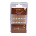 Trendy Look 24Pcs Press on nails Fake Pure Color Tip Sticker with Glue - F-08