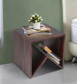 Ikiriya Noah Sheesham Wood End Table| Corner Table| Tea Table| Bedside Table in Dark Walnut Finish