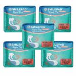 Smilepad Rapid Dry Net Ultra Thin, Flexi Wings Sanitary Pads, (XXL), Pack of 5 (50 Pads)