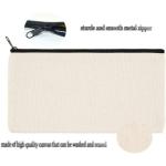 ECHSRT Canvas pencil pouch Pencil case School pencil pouch compass Pencil holder pencil eraser pouch Zipper pencil pouch Canvas pen bag pencil case pencil box (PACK OF 5)