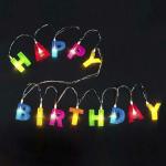 MANSAA Happy Birthday Lights | 1 Meter 13 LEDs | Multicolor | Battery Operated | Party Decor