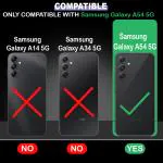 Casotec Armor Samsung Galaxy A54 5G Defender Case | Rotating Ring Holder & Kickstand in-Built | Military Grade Armor | 360 Degree Protection Back Cover for Samsung Galaxy A54 5G (Black)