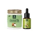 100% Cold Pressed Coconut & Argan Oil, For All Skin & Hair Types, Organic & Virgin Grade Hair Growth Oil, (Coconut 200ml + Argan 30ml)