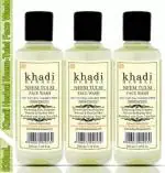 Khadi Herbal Neem Tulsi Face Wash For Rejuvenating Effect 630 ml (Pack Of 3)