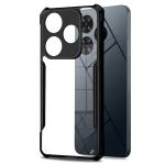 Fashionury Shockproof Crystal Clear Back Cover Case for Tecno Pop 8 | Protective Design | 360 Degree Protection | Transparent Back Cover Case for Tecno Pop 8 (PC, TPU | (Black Bumper)