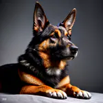 Love Creation 12x18 Size poster print for creative wall art- german-shepherd-smoking-a-plymouth-rock-4fd62dbe-5cbd-478e-98c4-bc3a2d8a2045-1(Non Sticker)