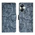 A D Enterprises Grey ATZ Flip Cover for Realme 10 Pro Plus 5G | Magnetic Case | Shock Absorbent | Flip Cover Realme 10 Pro Plus 5G