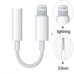 TAKAGI Designed for Apple iPhone | White 3.5 mm Headphone Jack Adapter Connector Audio Adapter Music Control for iPhone Phone Converter (iOS)