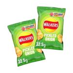 Generic Walkers Pickled Onion Crisps, 32.5 Gm (Pack Of 2)