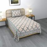 PMC Pink Mart Collection Peach Cotton Single Bedsheet (2.28 X 1.52 m)