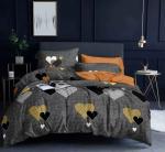 VIKCLIQUE 250 TC Cotton Gold Printed Floral Double Bedsheet (Pack of 1,)_Multi 06