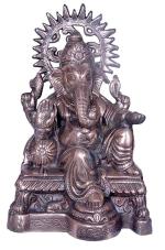 Jag Mohan Yogesh Lord Ganesh God Idol Made Of Gun Metal Copper Color