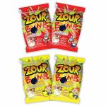 Zour Bomb Sour Candy Combo Pack of Cola & Lemon Candy (Pack of 4, 110g Each)