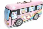 POKSI MAGIC BUS UNICORN Art Metal Pencil Box l Set of 1 Pink