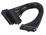 AdzMozi shivay CableDual PSU Power Supply Cable 24 Pin Extension Cable, for ATX Motherboard, 1x24P 20 4 Male Port and 2x24 Pin Female Ports