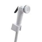 CUROVIT WHITY ABS Health Faucet Hygiene Spray with ABS Holder and 1m ABS Flexible Pipe for Toilet Seat in Bathroom.