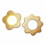 Babycov Cute Flower Shape Natural Neem Wood Teethers for Babies | Natural and Safe | Goodness of Organic Neem Wood | Both Chewing and Grasping Toy | Set of 2 (Age 4+ Months)
