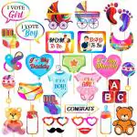 Zyozique 30 Pcs Baby Shower Props For Photoshoot,Photo Booth Decorations For Mom To Be Shoot,Maternity Shoot, Photography Or Pregnancy Favors For Baby