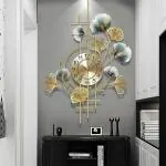 DELIGHT DECOR Wall Clock Art Large Wall Clock Large Metal Decorative Wall Clocks,3D Art Silent Non Ticking Quartz Clock,Creativity Wall Clocks for Office in Living Room | Trandy | Size-16x16Inch