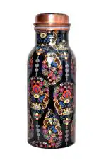 Imago 500ml Black Printed Pure Copper Bottle