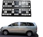 Feelitson Black Car Plastic Number Plate Frame Holder Front & Back For Innova New