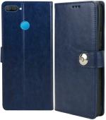 AmericHome Oppo A7, CPH1901, CPH1903, CPH1905 Blue Artificial Leather, Silicon Mobile Back Cover